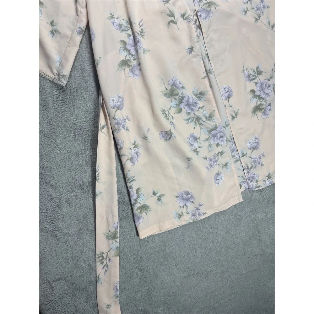 Jones New York Peach Floral Design Robe Size L/XL